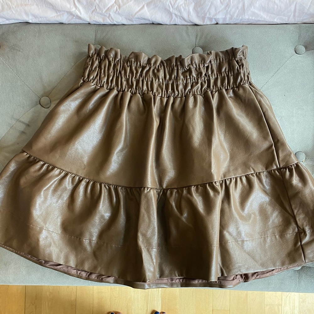 Somerset Mini Skirt: Faux Leather Edition NWT